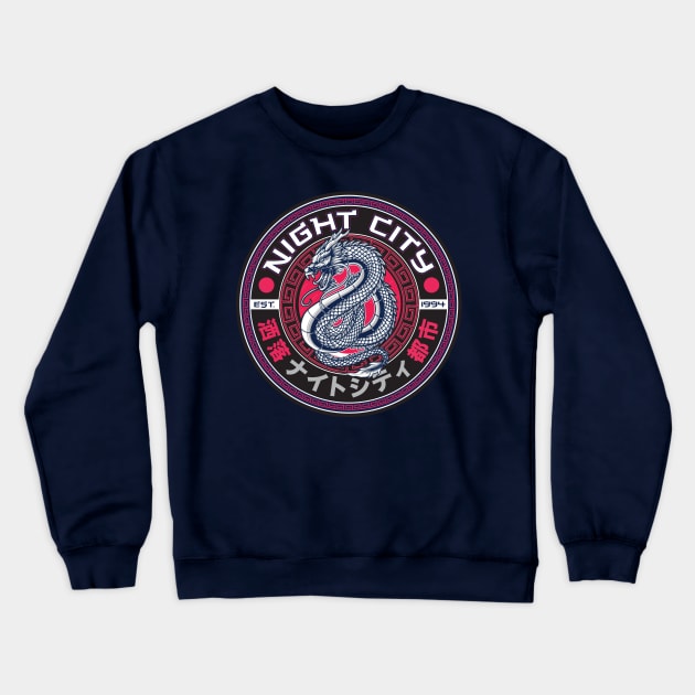 Night City Crewneck Sweatshirt by MindsparkCreative